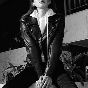 The Kooples Black Lambskin Leather Belted Biker Jacket - NWT!